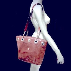 I Santi Studded Chain Zip Tote Shoulder Bag